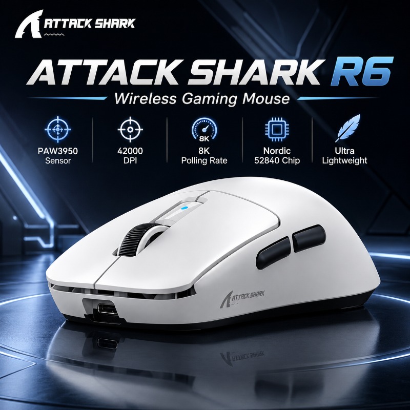 Pc Gaming Gta 6 - ATTACK SHARK R6 Mouse Gaming Nirkabel
