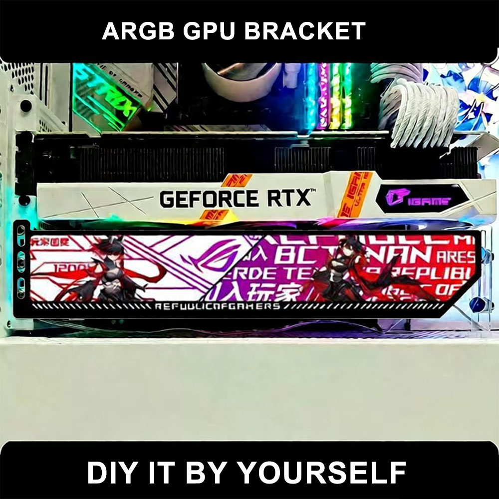 Pc Gaming Msi - Tempat VGA RGB Kustom 5V/12V, Braket