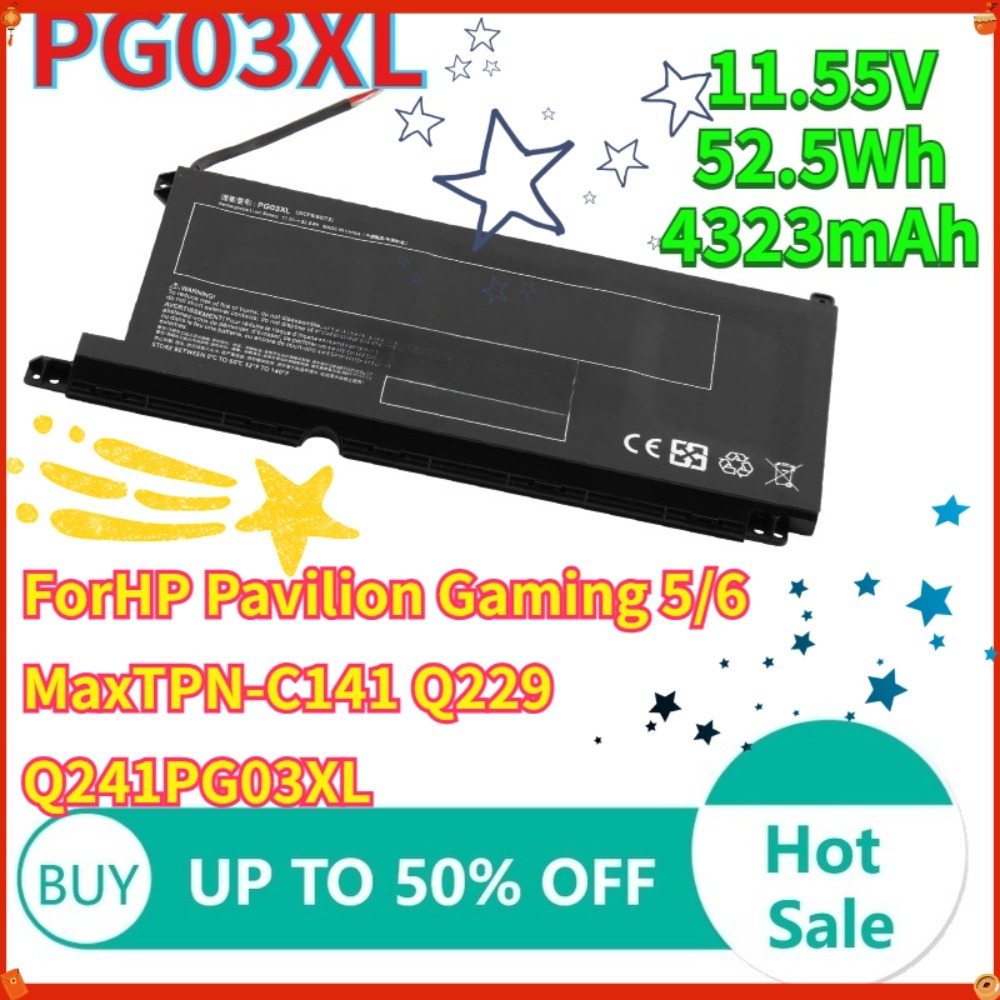 Pc Gaming Hp - 52.5Wh 4323mAh PG03XL untuk HP Pavilion