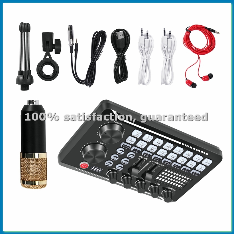 Pc Gaming Kit - Kit Kartu Suara F998, Kit Mikrofon