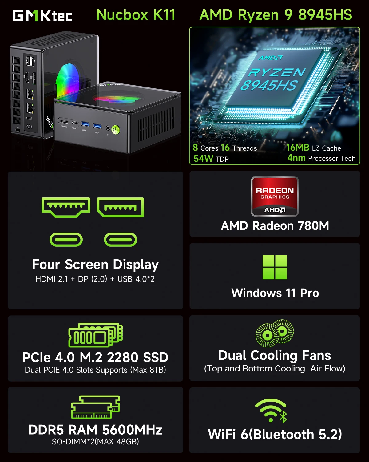 GMKtec Nucbox K11 Gaming Mini  - Pc Gaming Ddr5 ulasan dan harga