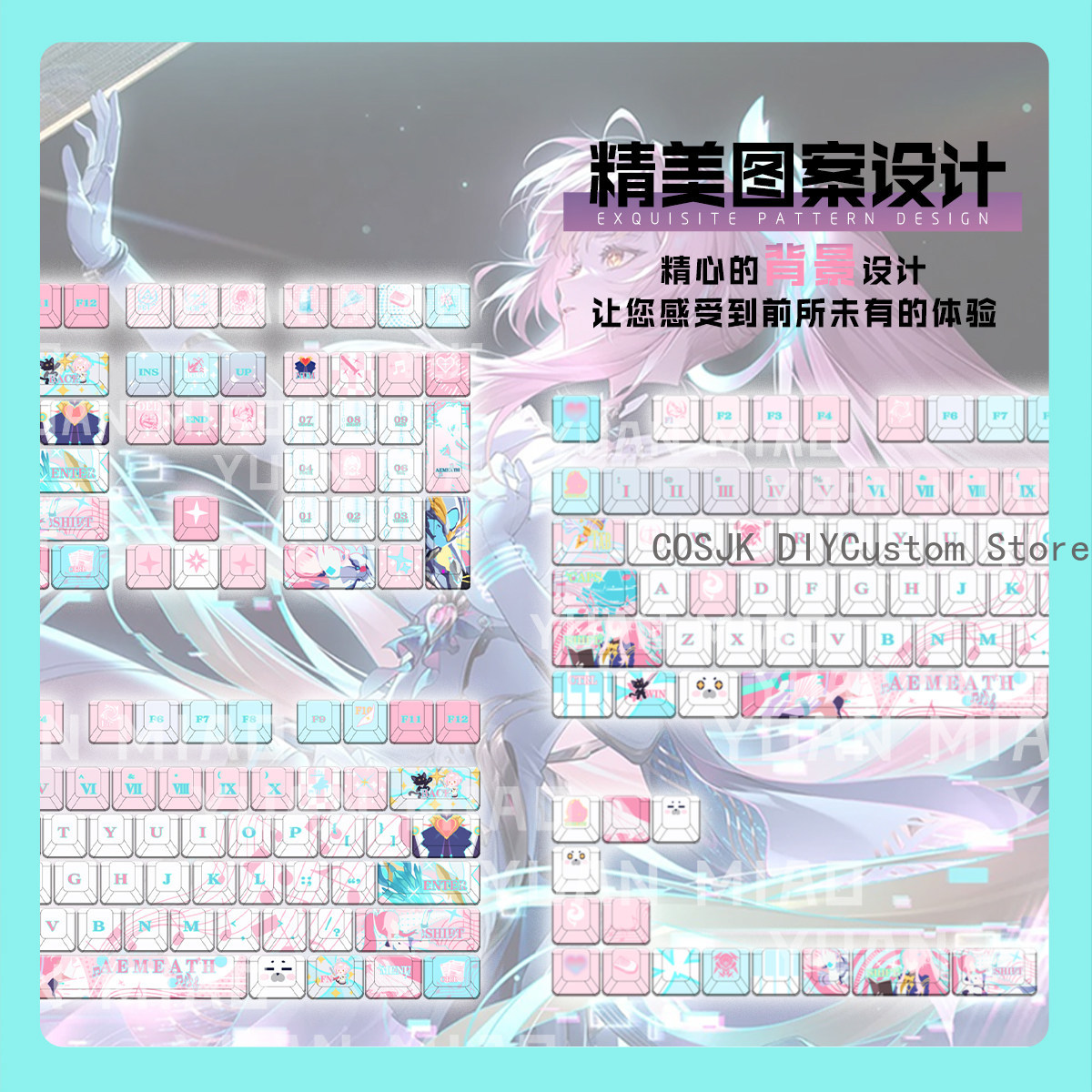 122 Tombol Anime Wuthering Wav - Mechanical Keyboard ulasan dan harga