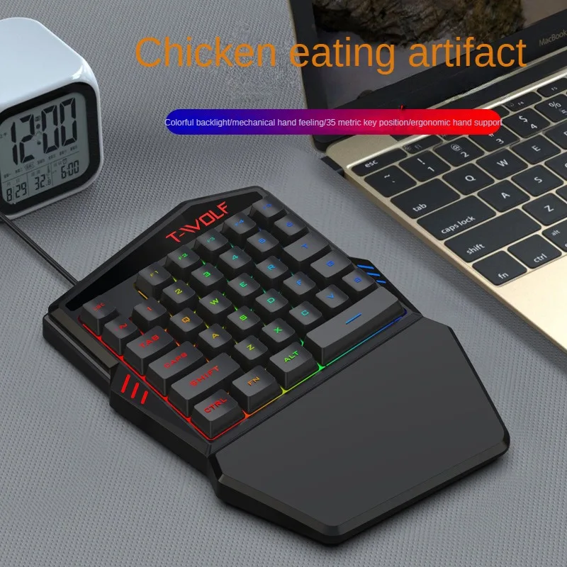 T-WOLF TF900 satu tangan Keybo - Pc Gaming Kit ulasan dan harga