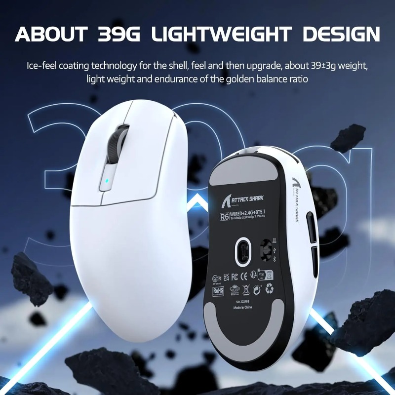 ATTACK SHARK R6 Mouse Gaming N - Pc Gaming Gta 6 ulasan dan harga