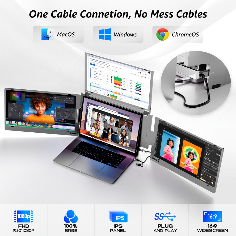 Monitor Ekstensi Laptop Layar  - Pc Gaming Portable ulasan dan harga
