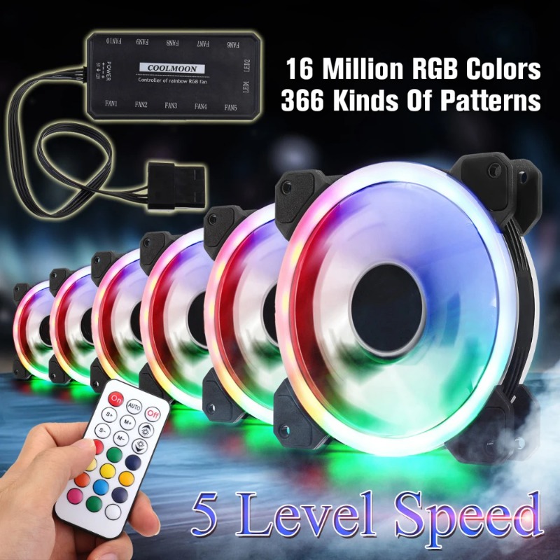 Kipas Pendingin PC RGB 120mm S - Pc Gaming Ff ulasan dan harga