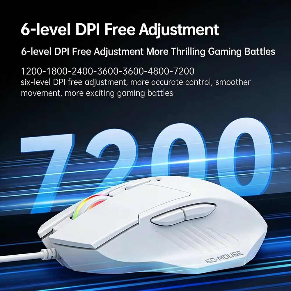 KEBIDUMEI 7200DPI Mouse Berkab - Pc Gaming Gta 6 ulasan dan harga