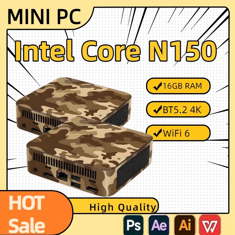 PC Mini Kompak Intel N150 Mini - Pc Gaming Gta 6 ulasan dan harga