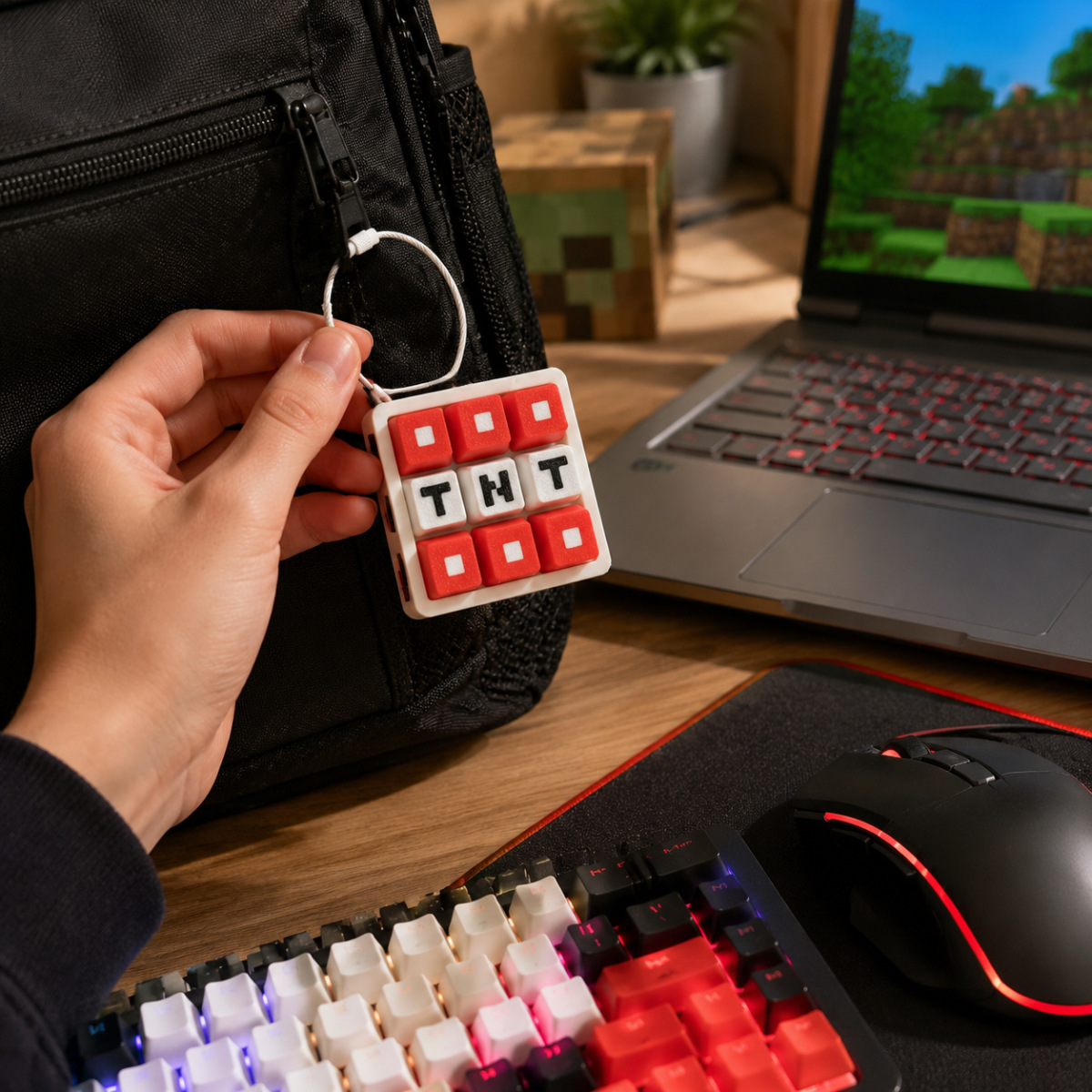 Gantungan Kunci 3D New My Worl - Mechanical Keyboard ulasan dan harga