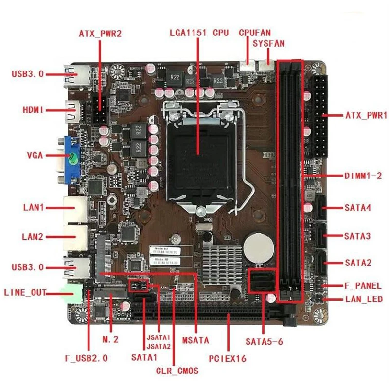 Motherboard Mini-ITX B365 LGA  - Pc Gaming Core I5 ulasan dan harga