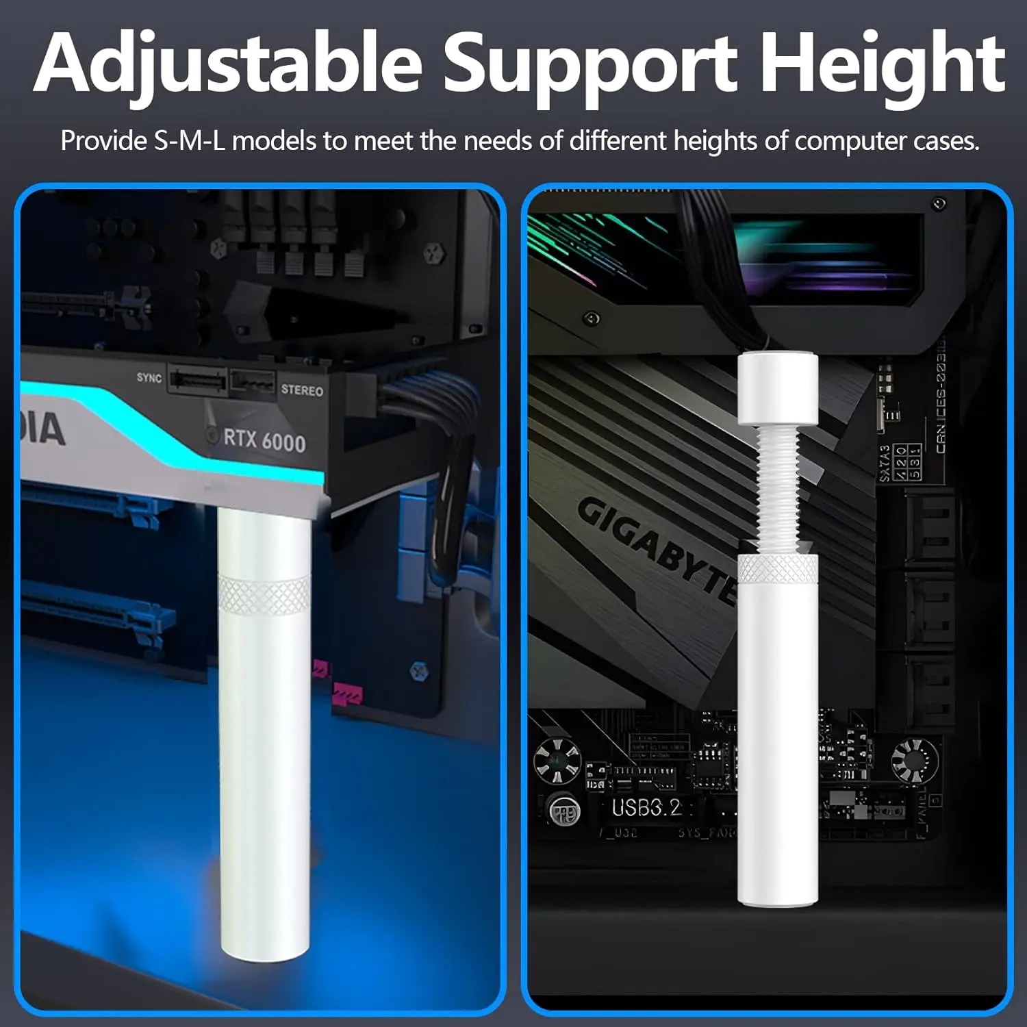 Braket Anti Sag GPU Aluminium, - Pc Gaming Kit ulasan dan harga