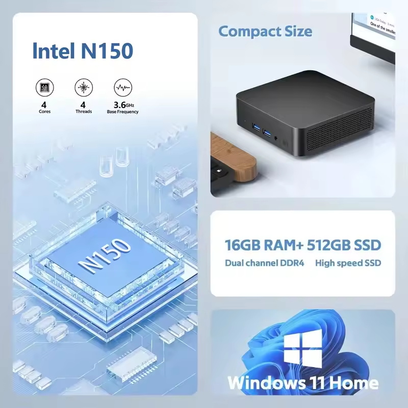 2026 Intel N150 Mini PC Komput - Pc Gaming Gta 6 ulasan dan harga